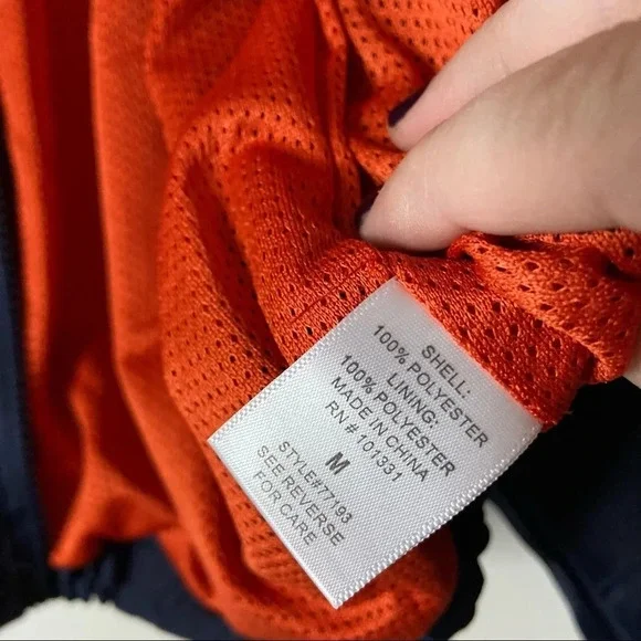 Track Windbreaker Jacket Varsity Retro Style Zip Up Size Medium Colorblock - Picture 7 of 13